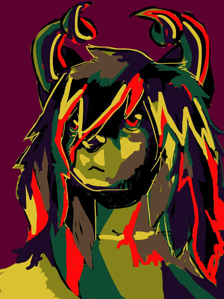 catboy growing spiralling horns from his head.